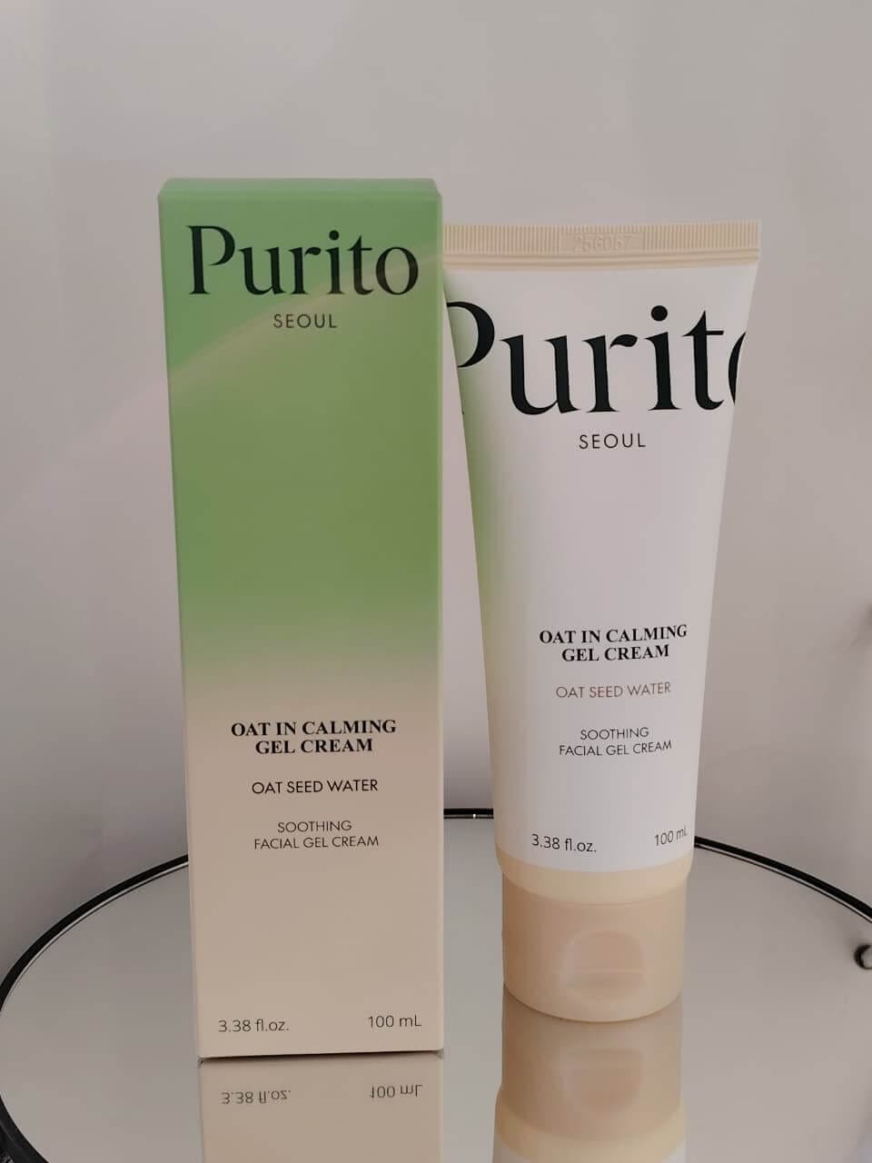 Purito Oat-in Calming Gel Cream with box for sensitive and acne-prone skin in Kenya