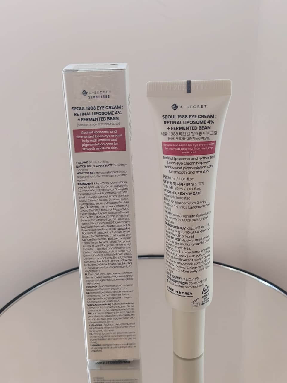 K-Secret Seoul 1988 Retinal Eye Cream Packaging