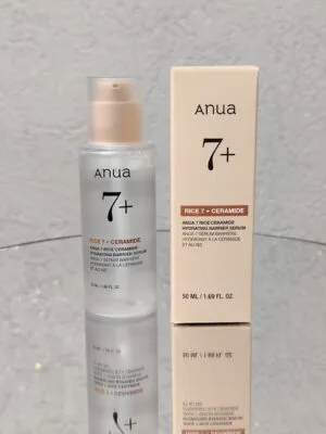 Anua Rice Serum 50ml front view with product box